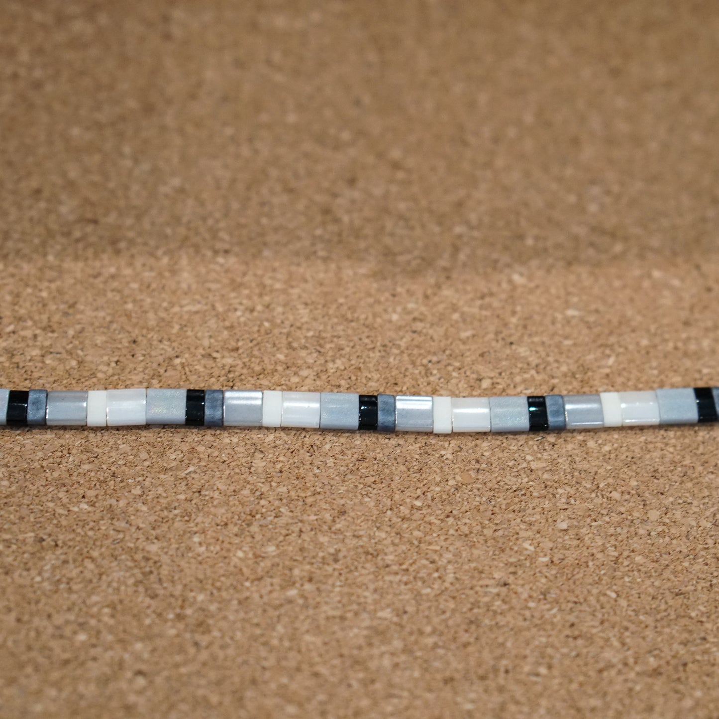 grey days - stretch tile bracelet