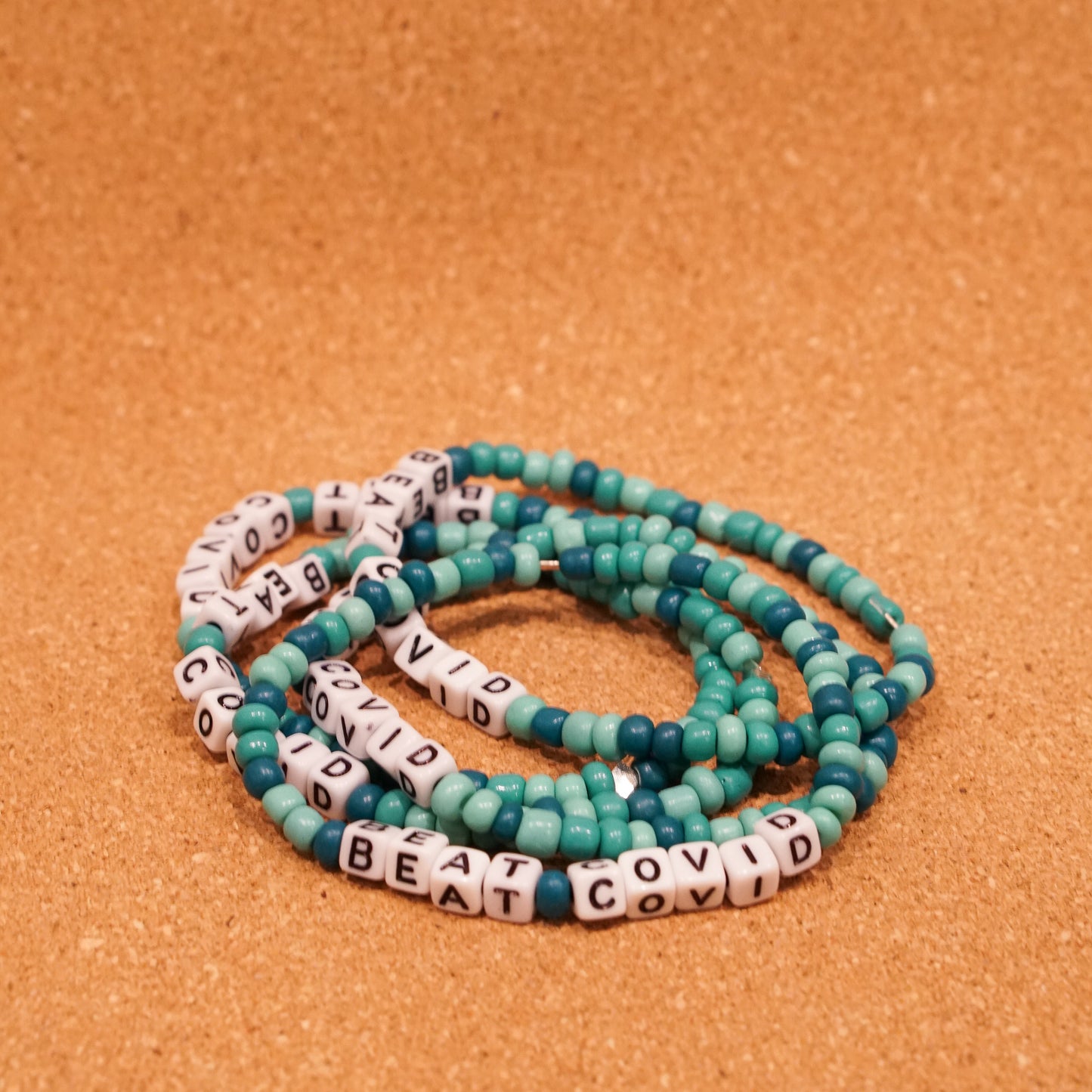 BEAT COVID, blues - corona relief bracelets