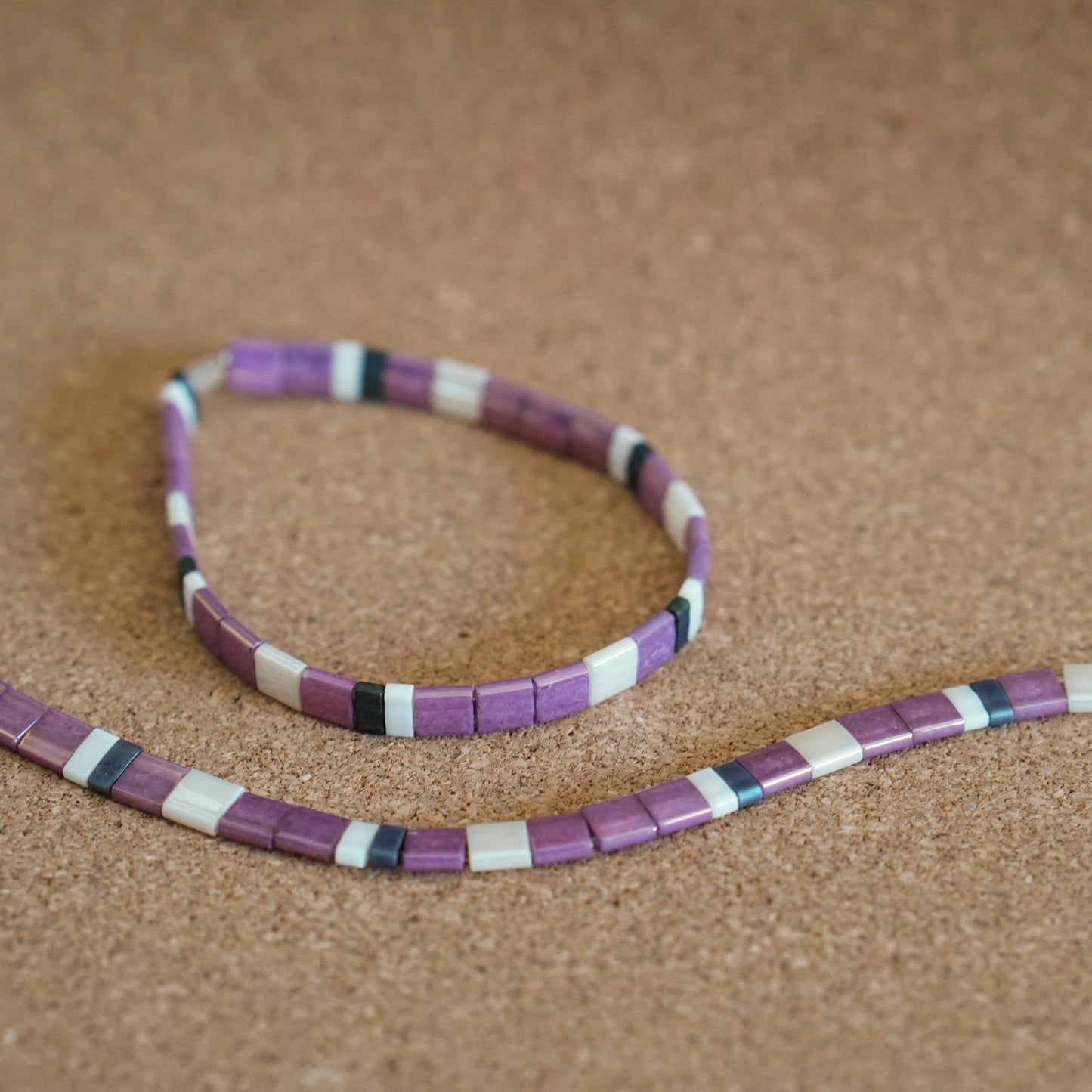 fall vibes, pink - stretch tile bracelet