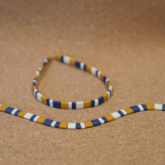 mustard & blue - stretch tile bracelet