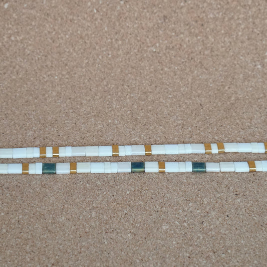 Christmas vibes, winter whites - stretch tile bracelet