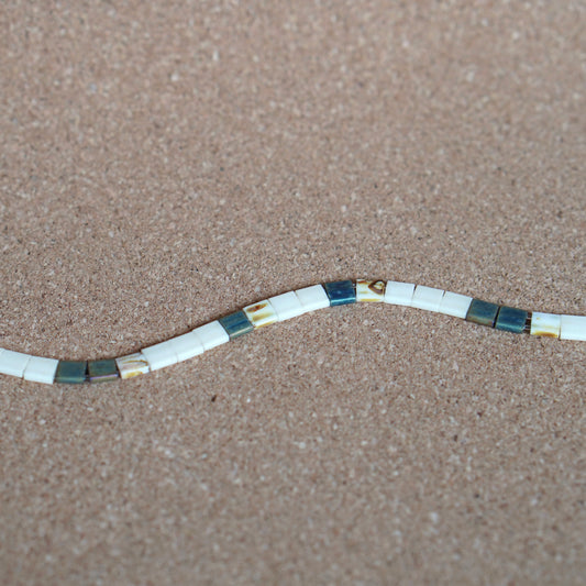 natural green - stretch tile bracelet