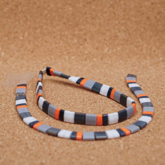 gunmetal & neon - stretch tile bracelet