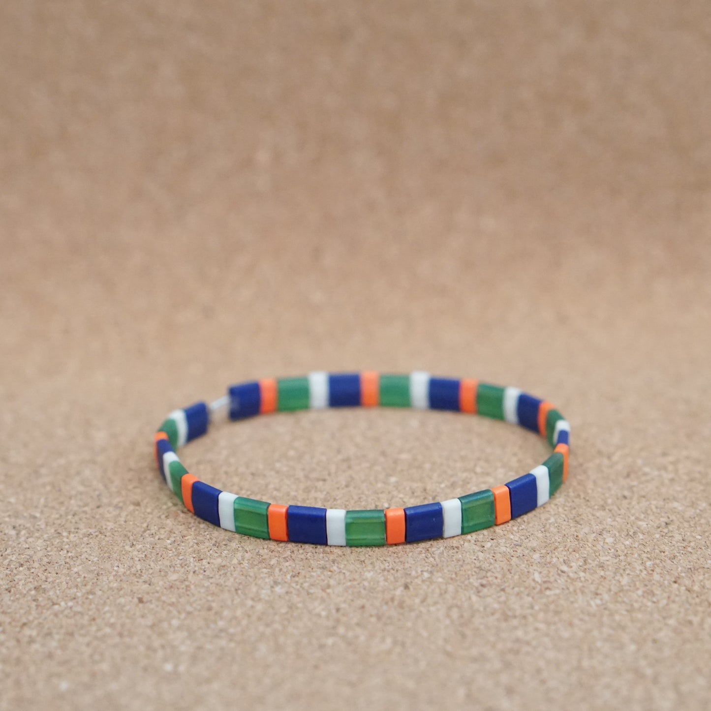 spring vibes, neon - stretch tile bracelet